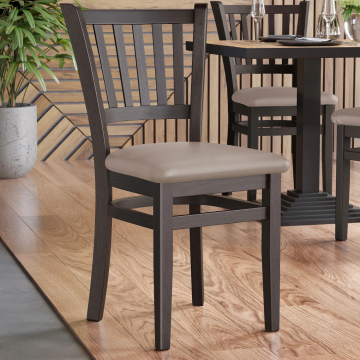 GIOVANNI | bistro stol | skinn | taupe