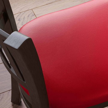 GIOVANNI | Chaise de restaurant | Rouge | Cuir