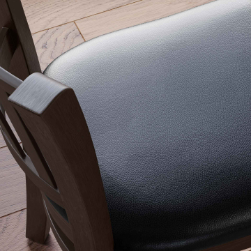 GIOVANNI | Chaise de restaurant | Noir | Cuir