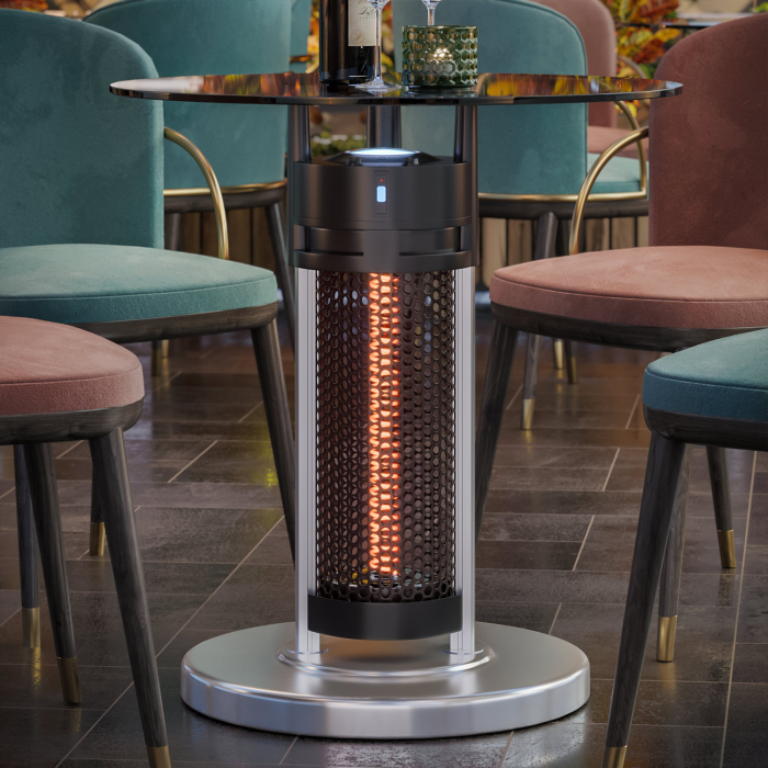 YUNA | Tavolo stufa | Ø 50 cm | 1200W | Infrarossi/elettrico | 1 livello di riscaldamento YUNA | Tavolo stufa | Ø 50 cm | 1200W | Infrarossi/elettrico | 1 livello di riscaldamento