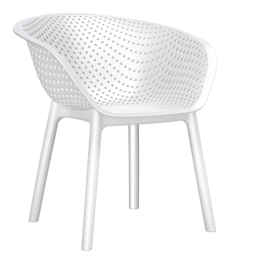 GLORIA | Sedia a guscio | Bianco | Plastica