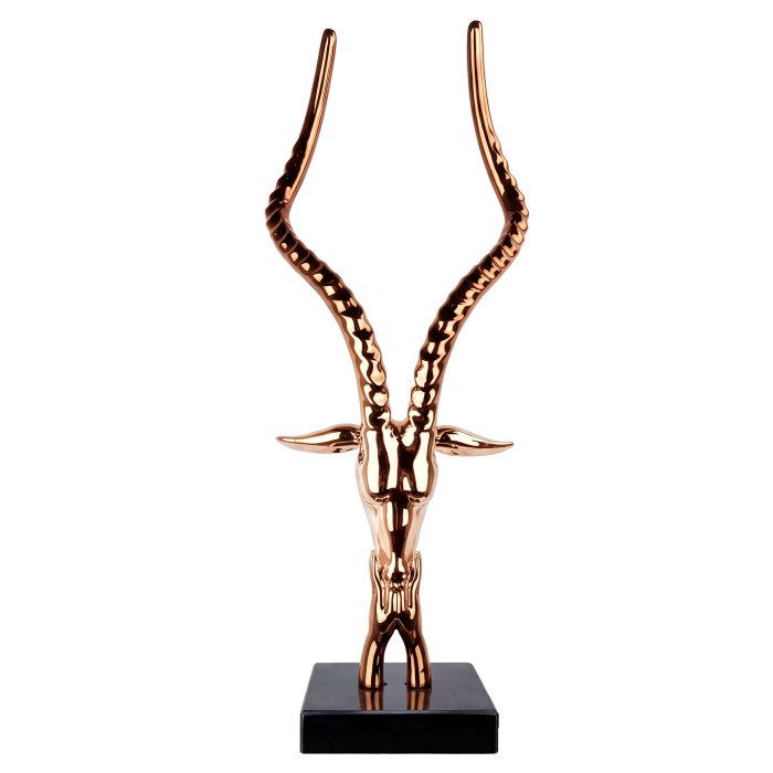 GOAT HEAD | Deco | 42 x 22 x 102 cm | Kupfer