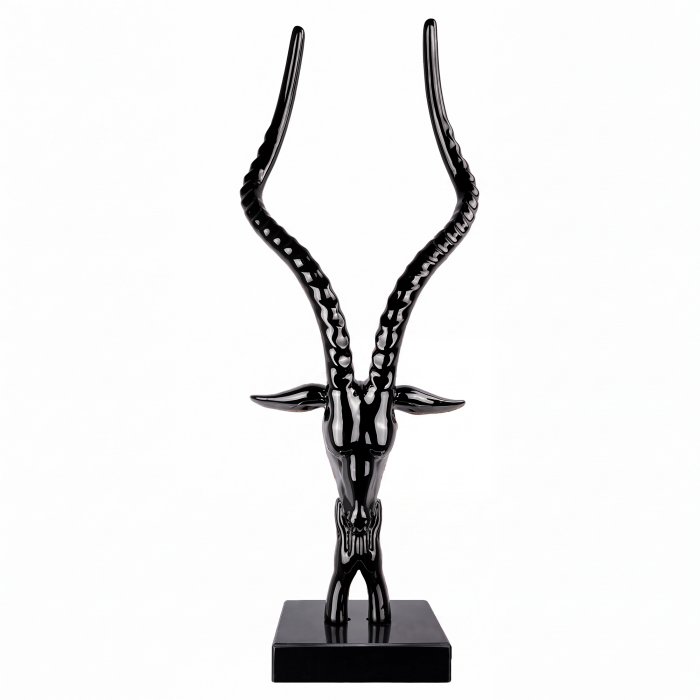 GOAT HEAD | Deco | 42 x 22 x 102 cm | Schwarz