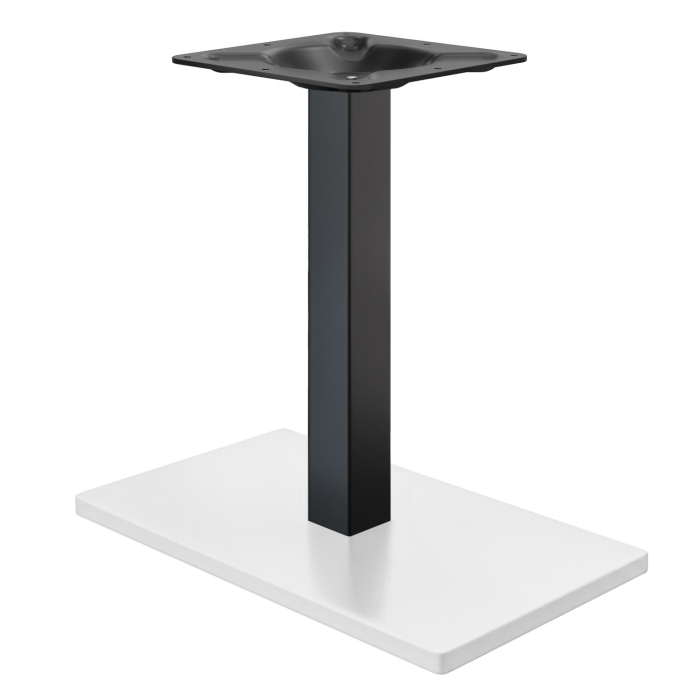 MADRID | Bistro-pöytäteline | Musta / Valkoinen | Korkeus: 71 cm | Jalka: 8 x 8 cm | Tasa-alusta: 40 x 70 cm