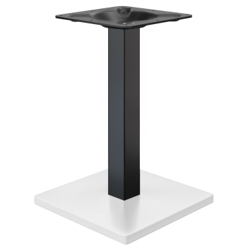MADRID | Bastidor para mesa de bistró | Negro/Blanco | Altura: 72 cm | Columna: 6 x 6 cm | Base de s
