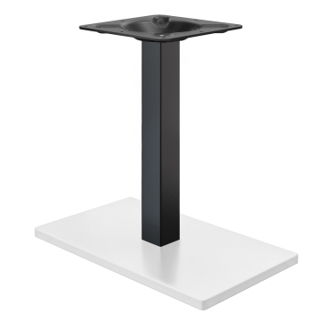 MADRID | Bistro-pöytäteline | Musta / Valkoinen | Korkeus: 71 cm | Jalka: 8 x 8 cm | Tasa-alusta: 40
