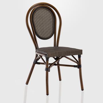 DELPHI | Silla Textil Bistro | Gris-Marrón 