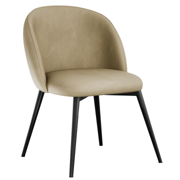 Hailey | Hôtel Chaise | Beige | Cuir