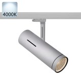 SYDNEY | LED-Strømskinnebasketter | Lysegrå | 40W / 4000K | Neutralhvid | 3-faset