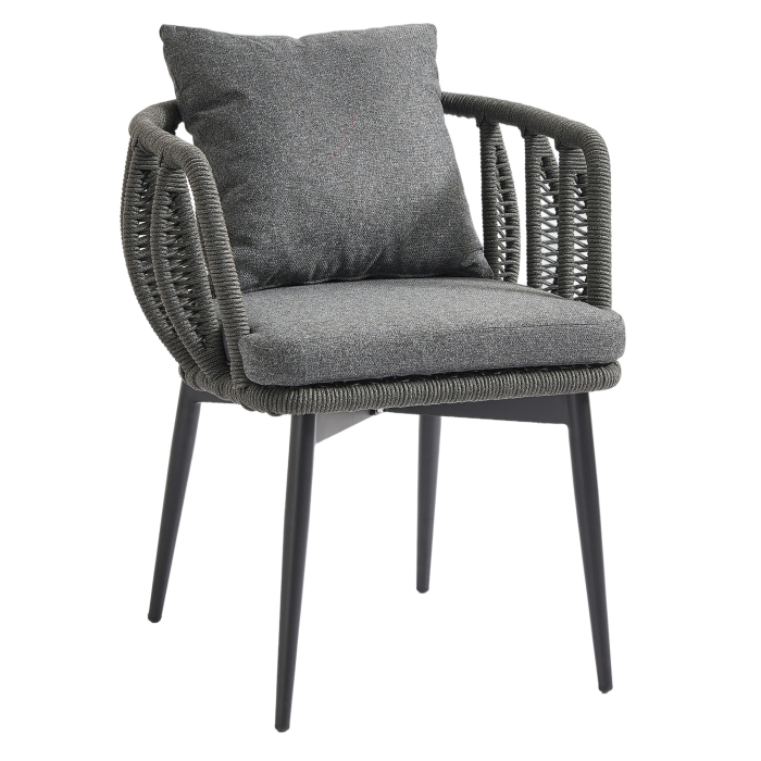 HAVANNA | Bistro Terrace Chair | Dark Gray | + Seat Cushion