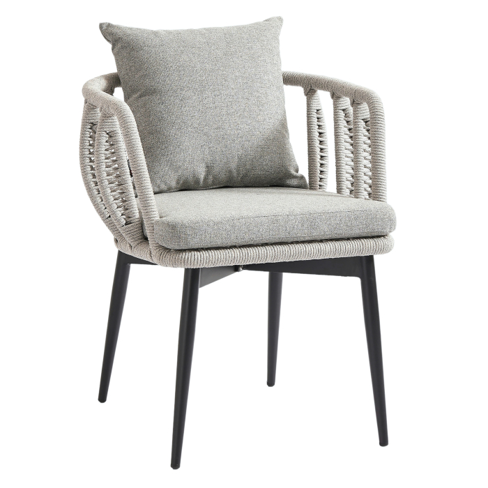 HAVANNA | Bistro Terrace Chair | Light Gray | + Seat Cushion