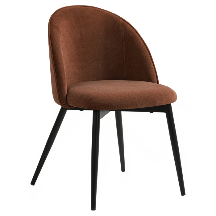 Hailey | Sedia da hotel | Bronzo rosso | Velluto