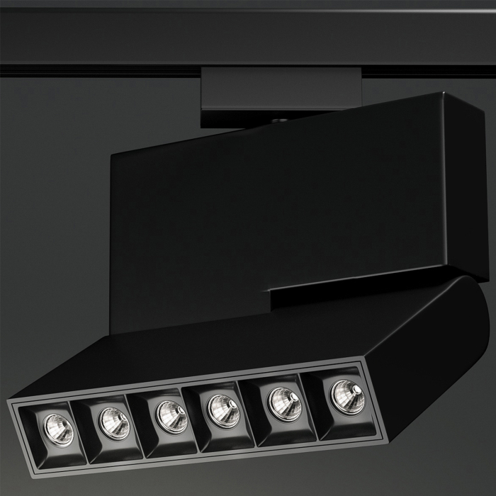HAMILTON | LED Stromschienenstrahler | Schwarz | 18W / 4000K | Neutralweiß | 3 Phasen