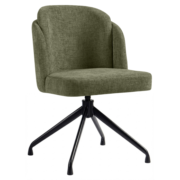 Hannah | Hotellstol | Grön | Tyg/Textil | Vridbar bas
