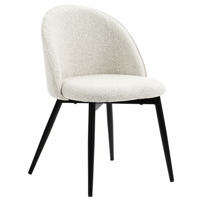 Hailey | Chaise d'hôtel | Crème | Tissu Teddy