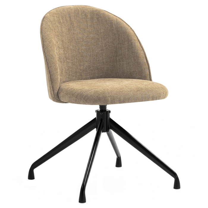 Hailey | Hotel Stuhl | Taupe | Stoff/Textil | Drehfuß