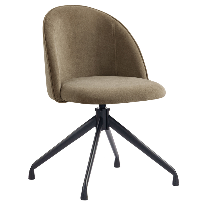 Hailey | Hotel Chair | Taupe | Velvet | Swivel Base