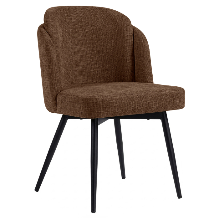 Hannah | Chaise d'hôtel | Marron | Tissu