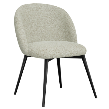 Hailey | Chaise d'hôtel | Beige | Tissu en peluche