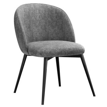 Hailey | Chaise d'hôtel | Gris | Tissu/Textile