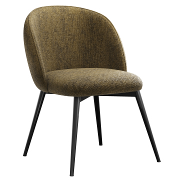 Hailey | Chaise d'hôtel | Marron | Tissu/Textile