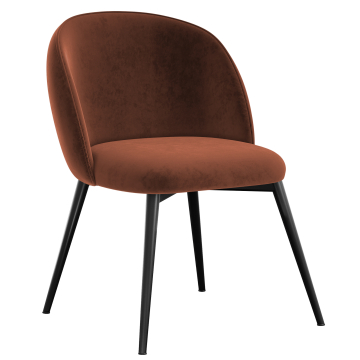 Hailey | Hotel Chair | Red Bronze | Velvet