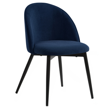 Hailey | Hotelstoel | Blauw | Fluweel