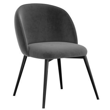 Hailey | Hôtel Chaise | Gris | Velours