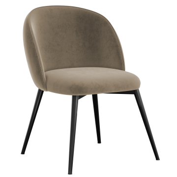 Hailey | Hotell Stol | Taupe | Sammet