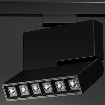 HAMILTON | LED-Spottivalaisin | Musta | 18W / 4000K | Neutraali valkoinen | 3 vaihetta