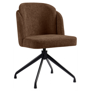 Hannah | Hotel Chair | Brown | Fabric/Textile | Swivel Base
