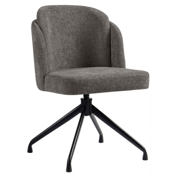 Hannah | Hotel Stuhl | Grau | Stoff/Textil | Drehfuß