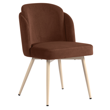 Hannah | Hotelstoel | Roodbrons | Fluweel | Wit frame