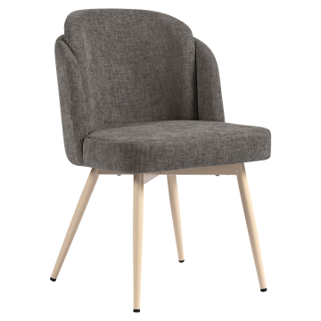 Hannah | Silla de hotel | Gris | Tela/Textil | Estructura blanca