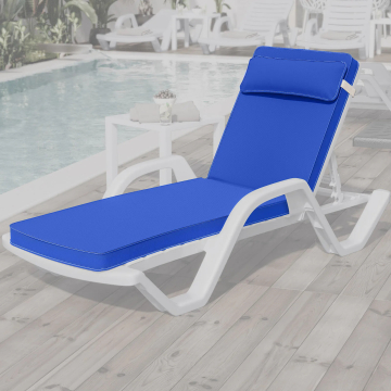 Liegen Polsterauflage | Blau | Wasserabweisend | Aussen Liegeauflage Liegepolster
