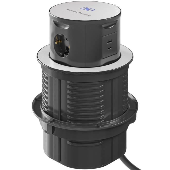 HERA | Charging station | Ø135*H172.5mm | Retractable | Grey