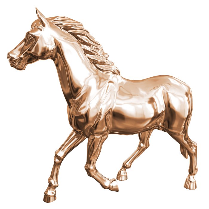 HORSE RUNNING XL | Deko | H 200 cm | Kupfer | Innenbereich
