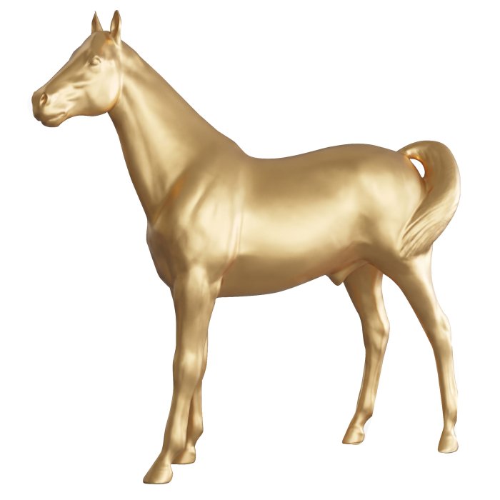 HORSE STANDING | Deco | 235 x 68 x 200 cm | Gold | Außenbereich