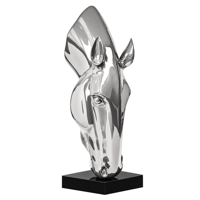 HORSE HEAD PREMIUM | Deco | 147 cm | Chrom