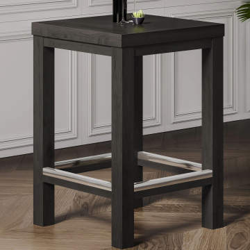 BRASIL | Ståbord i træ | Wenge/Sort | B:D:H 70 x 70 x 110 cm | Træ