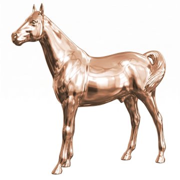 HORSE STANDING | Deco | 235 x 68 x 200 cm | Kupfer | Innenbereich