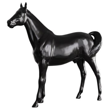 HORSE STANDING | Deco | 235 x 68 x 200 cm | Schwarz | Innenbereich