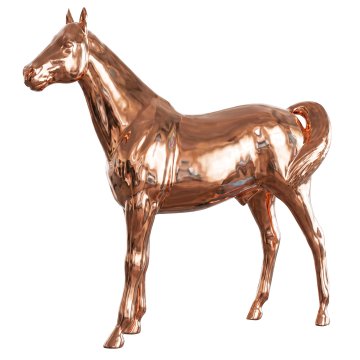 HORSE STANDING XL | Deko | H 200 cm | Kupfer | Innenbereich