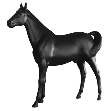 HORSE STANDING XL | Deko | H 200 cm | Schwarz | Außenbereich