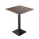 BPY | Bistro Staantafel | 70 x 70 x 112 cm | RVS Rand | Vierkant | Licht Wengé / Zwart