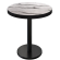 BN | Bistro statafel | Ø 80 x 110 cm | Zwarte rand | Rond | Wit marmer / Zwart