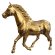 HORSE RUNNING XL | Deko | H 200 cm | Gold | Innenbereich