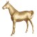 HORSE STANDING | Deco | 235 x 68 x 200 cm | Gold | Außenbereich