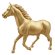 HORSE RUNNING XL | Deko | H 200 cm | Gold | Außenbereich
