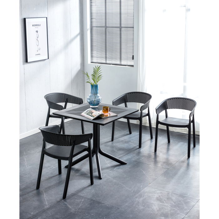 PHUKET | Bistro Außen Tischgestell | Kunststoff | 72,5 cm | Schwarz PHUKET | Bistro Außen Tischgestell | Kunststoff | 72,5 cm | Schwarz